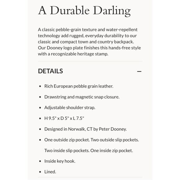 Dooney & Burke Yellow Leather Backpack - Picture 9 of 9